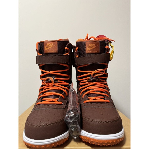 Nike Zoom Force 1 Snowboard Boots Brkrt Brown Size 8 334841-288